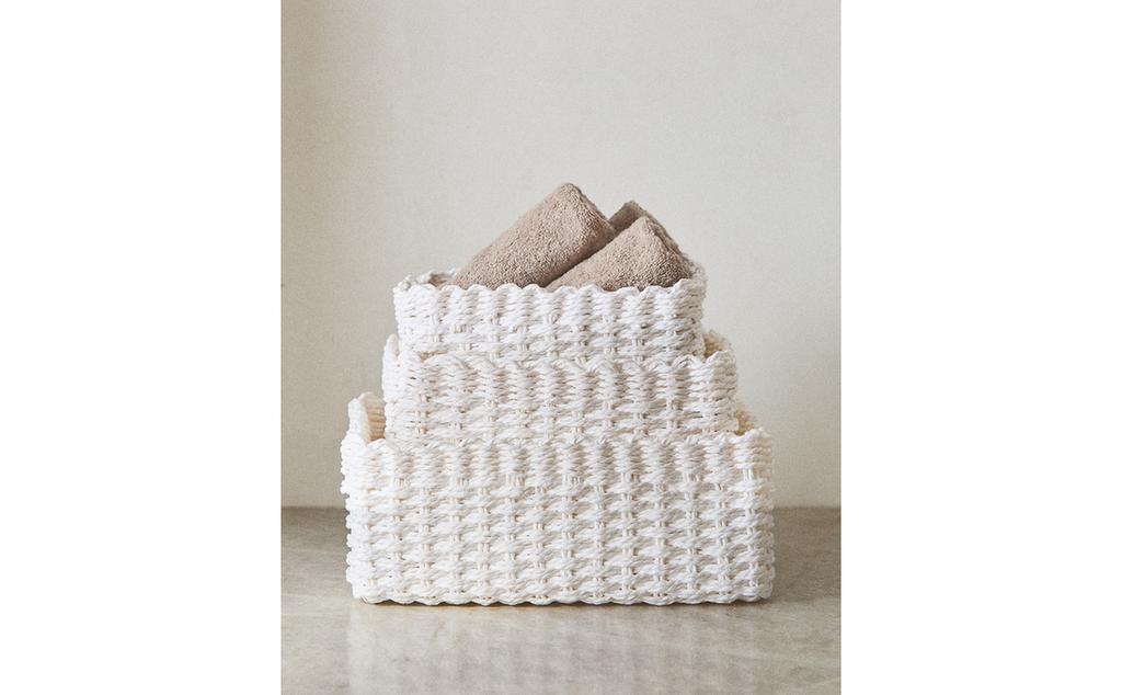 纸编矩形收纳篮