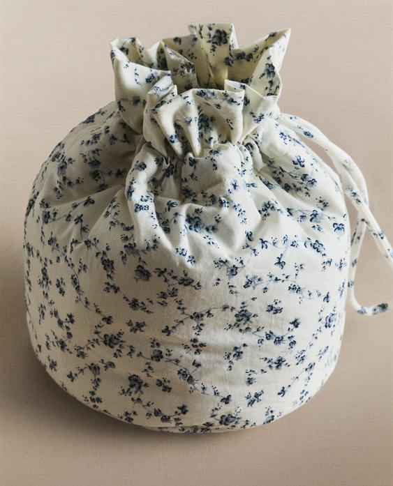BLUE FLORAL BABY BUCKET BAG
