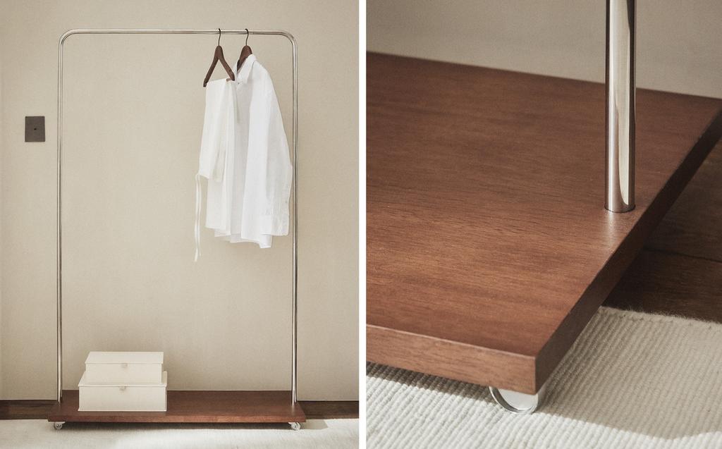 METAL AND WOOD RACK