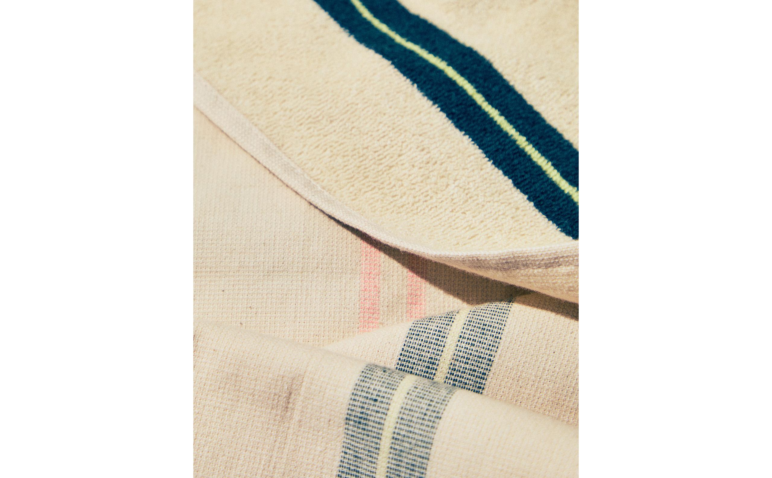 CHILDREN'S MULTICOLOURED STRIPED BEACH TOWEL
