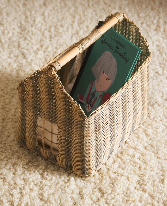KIDS’ STRIPED HOUSE BASKET