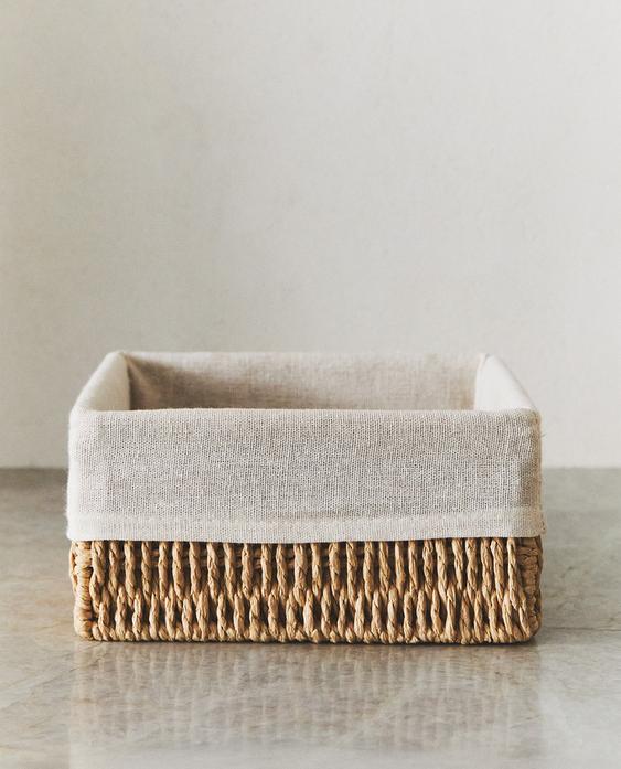 方形棉质内衬篮筐