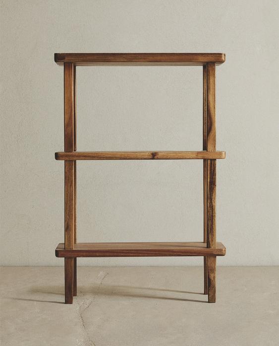 ACACIA WOOD SHELVING UNIT ACACIA WOOD SHELVING UNIT