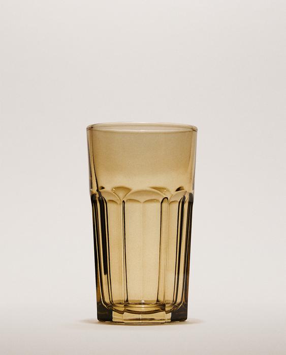 RAISED DESIGN GLASS TUMBLER