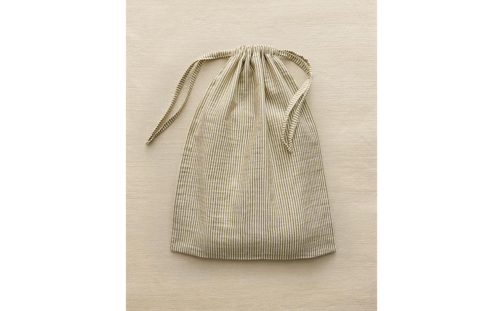 KIDS' STRIPED MUSLIN LAUNDRY BAG