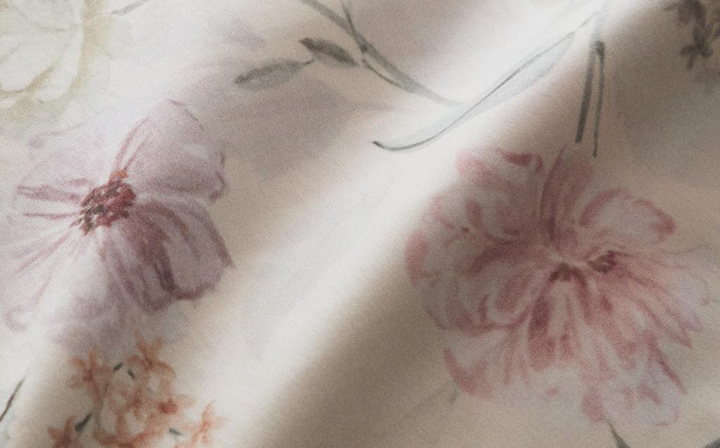 FLORAL PRINT SATEEN DUVET COVER