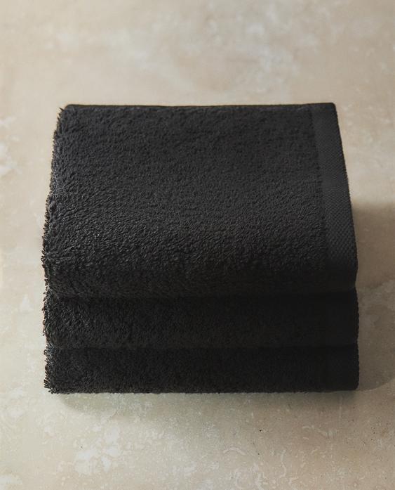 优品棉质梳洗台毛巾套装（3 条套装）