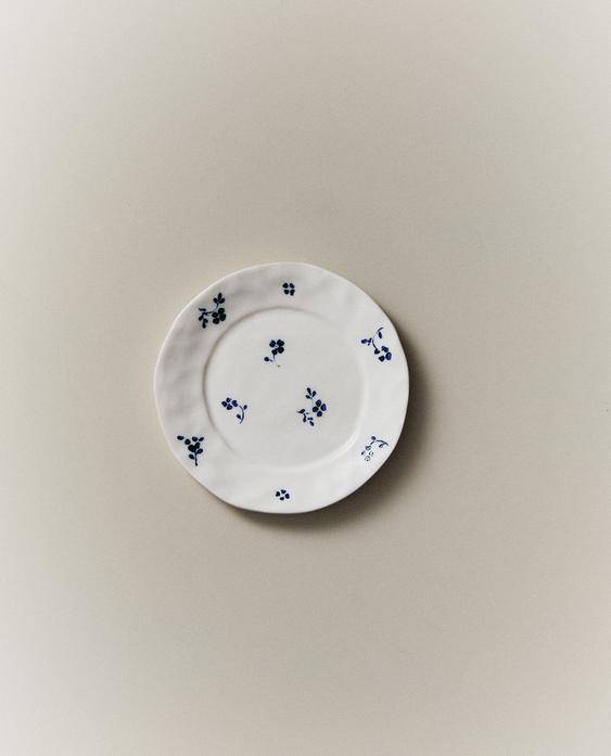 花卉瓷制面包盘