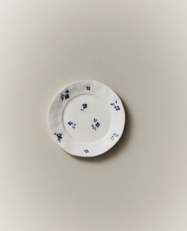 花卉瓷制面包盘