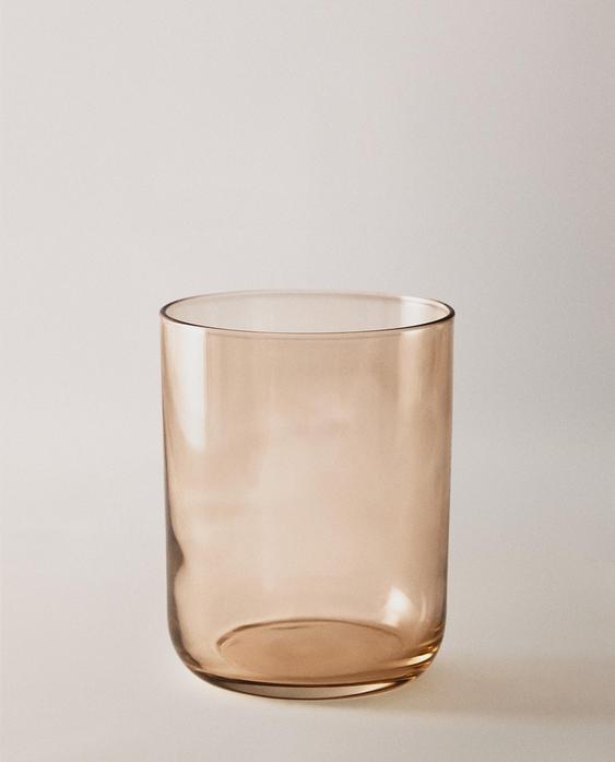 COLOURED GLASS TUMBLER