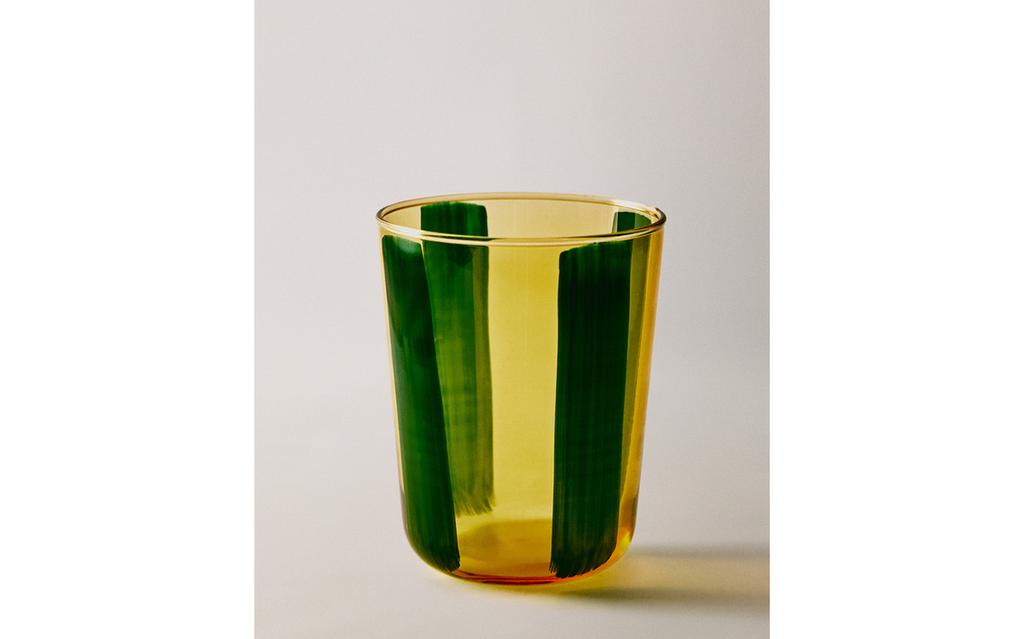 STRIPED GLASS TUMBLER