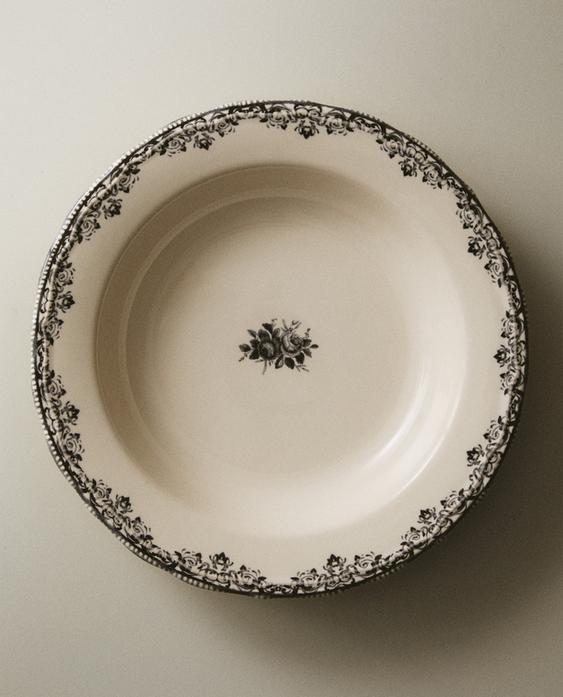 局部图案陶制深盘