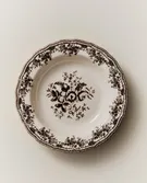 FLORAL EARTHENWARE SOUP PLATE