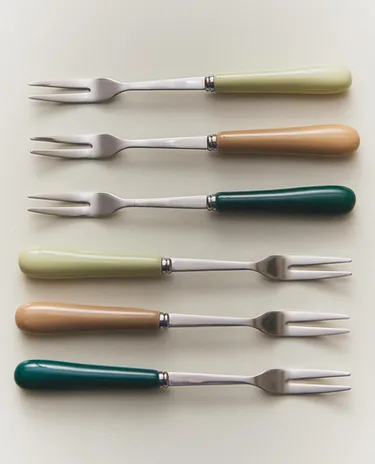 SET OF 6 SKEWERS WITH CERAMIC HANDLE