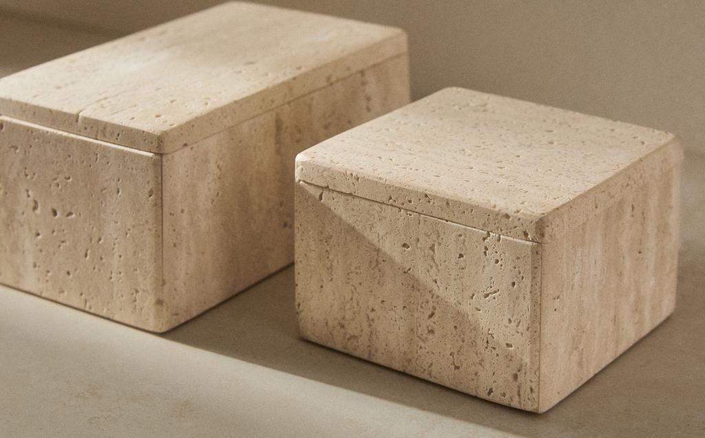 BEIGE MARBLE BATHROOM BOX SET