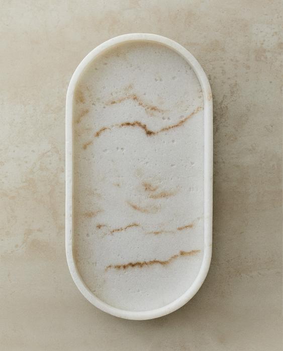 MARBLE-EFFECT BATHROOM TRAY