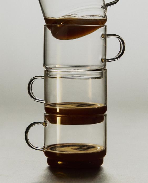 BOROSILICATE GLASS CUP TOWER (SET OF 4) BOROSILICATE GLASS CUP TOWER (SET OF 4)