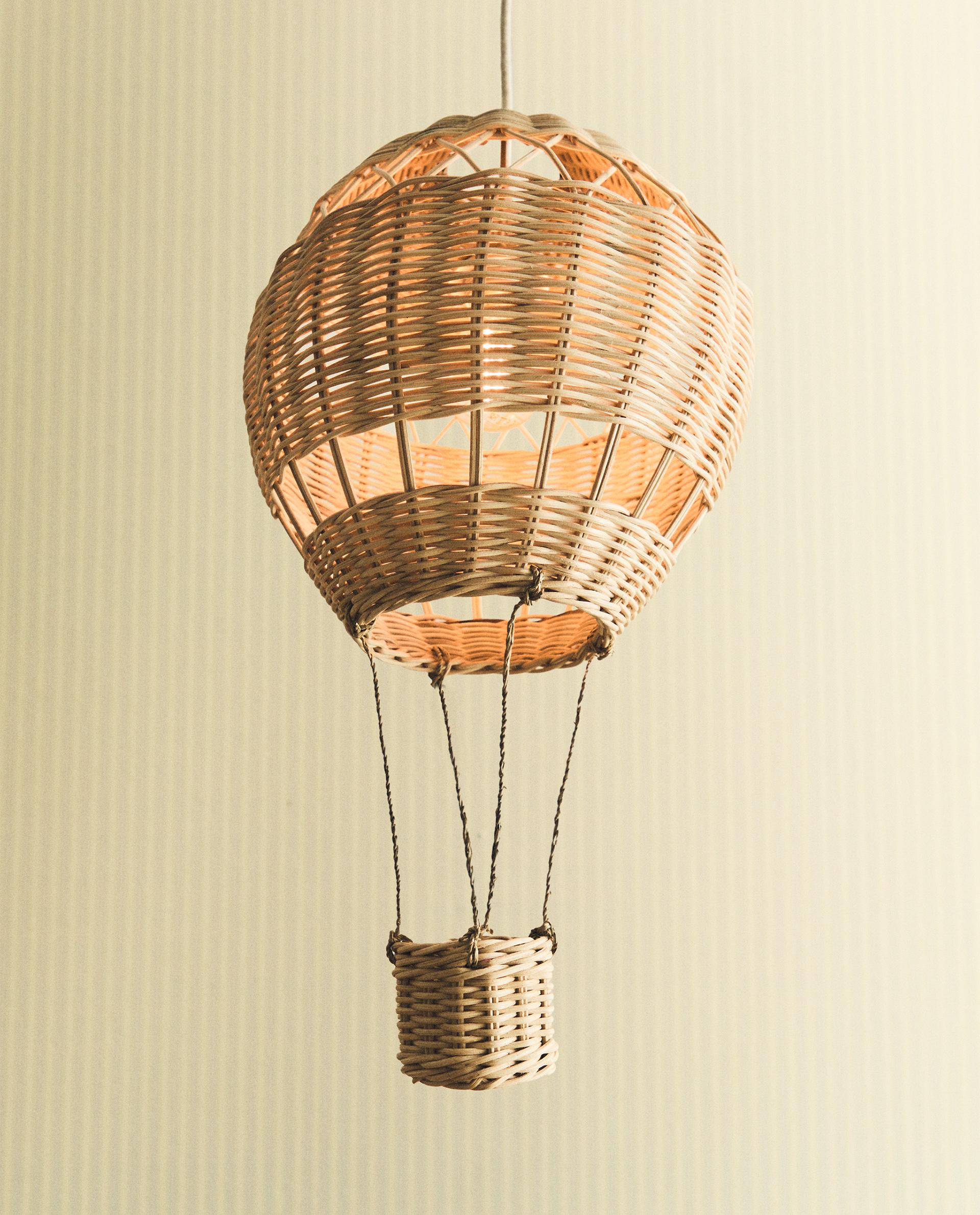KIDS' BALLOON RATTAN CEILING LAMPSHADE