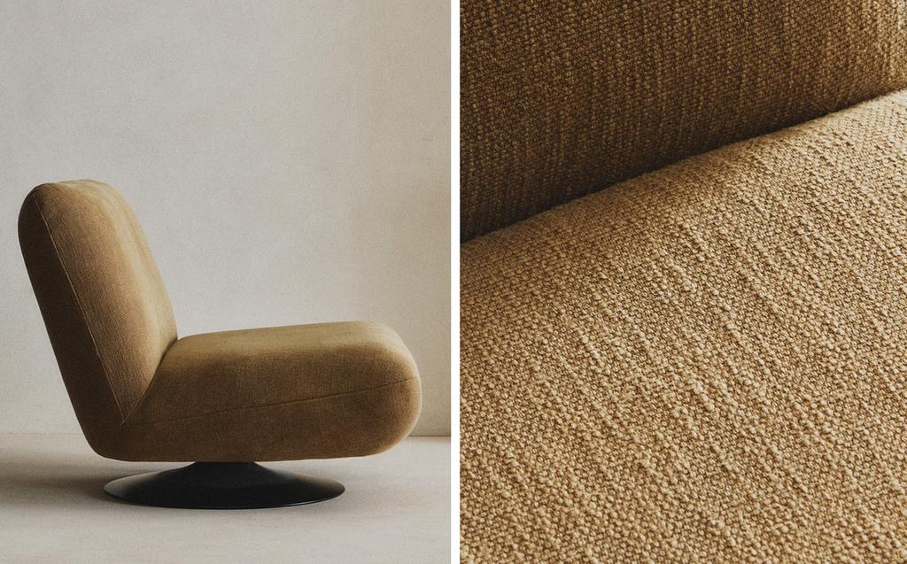 COTTON SWIVEL ACCENT CHAIR