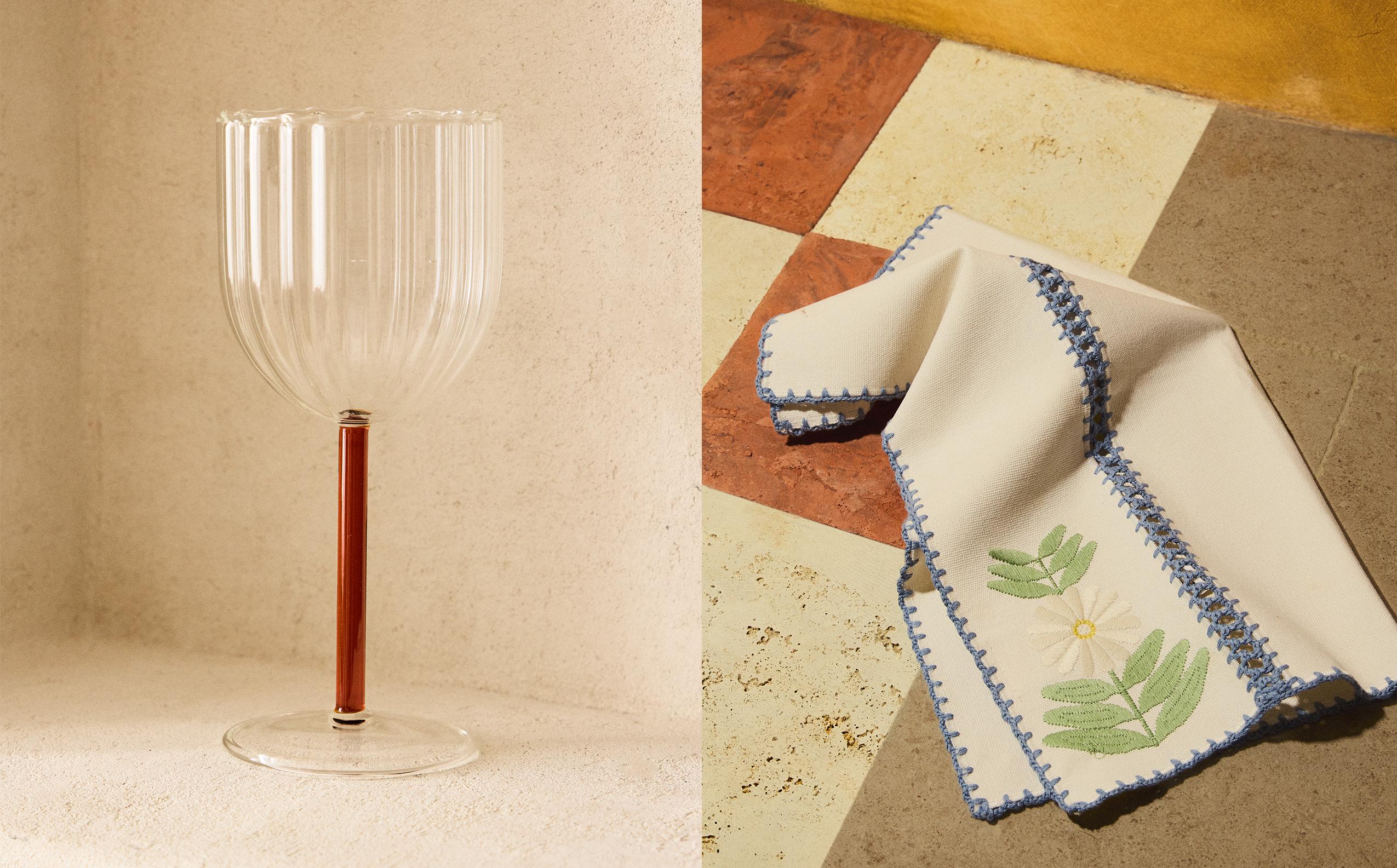 BOROSILICATE GLASS AND TABLECLOTH