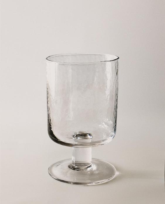 锤纹玻璃高脚杯