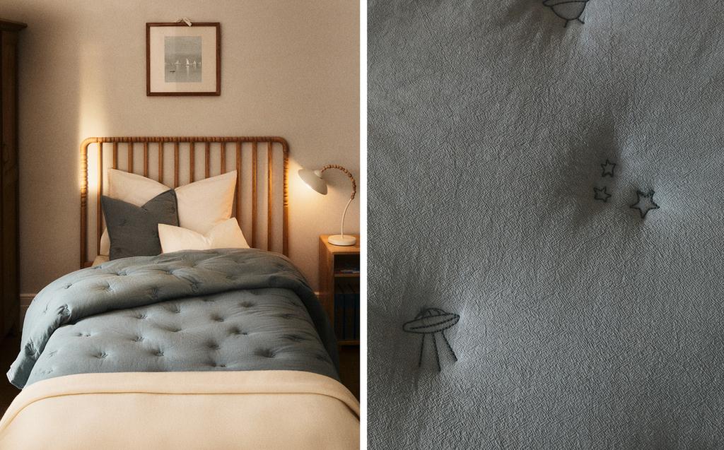 KIDS' COTTON SPACE QUILTED BEDSPREAD KIDS' COTTON SPACE QUILTED BEDSPREAD