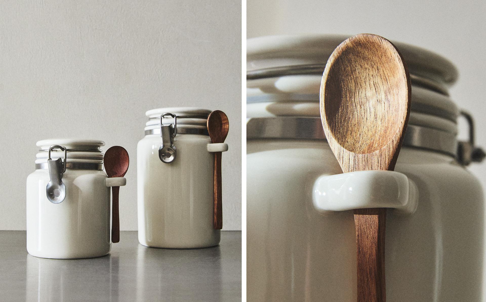 CERAMIC JAR WITH SPOON CERAMIC JAR WITH SPOON