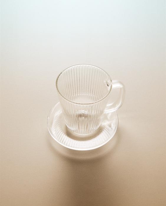 硼硅玻璃咖啡杯配杯碟