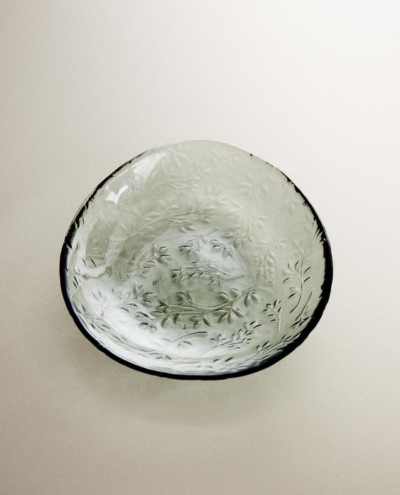 花卉图案小玻璃碗
