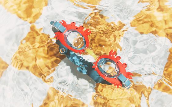 螃蟹形儿童沙滩潜水镜