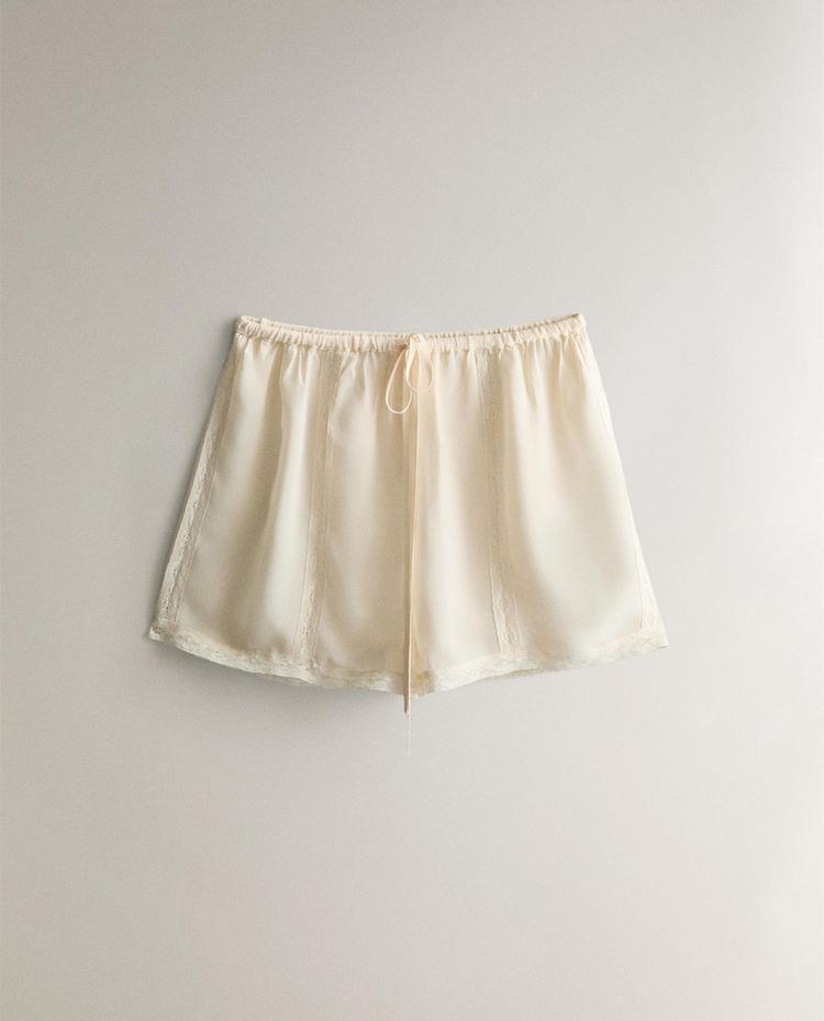 LACE COTTON SHORTS