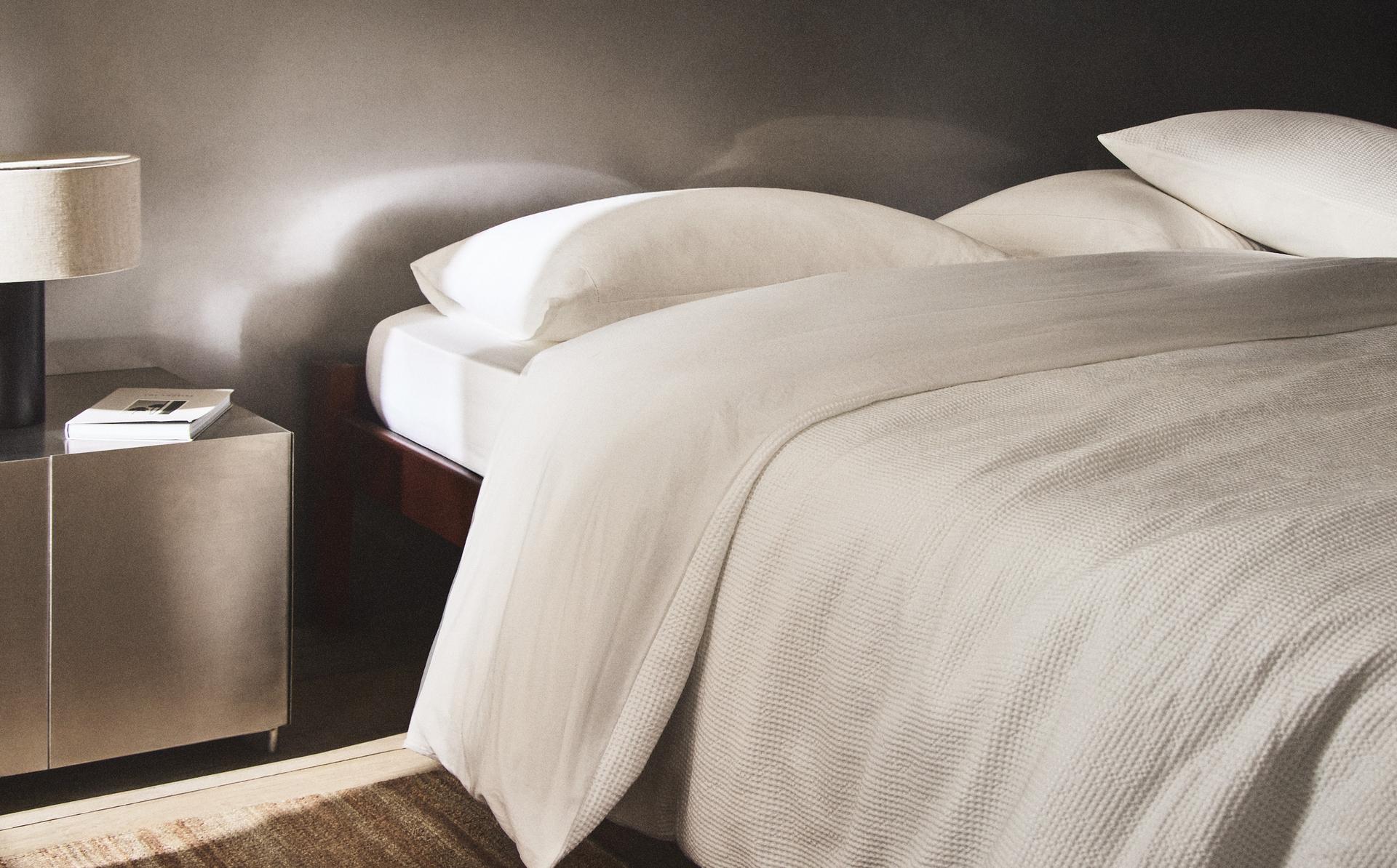 迷你华夫格纹理棉质被套