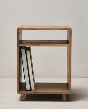 WOODEN BEDSIDE TABLE