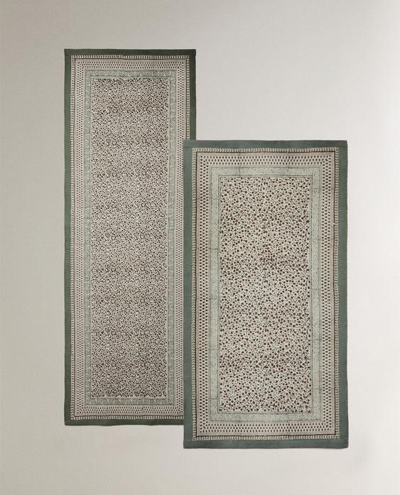 COTTON BLOCK PRINT RUG