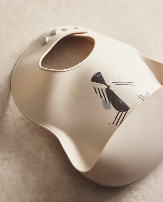 儿童兔子硅胶围兜