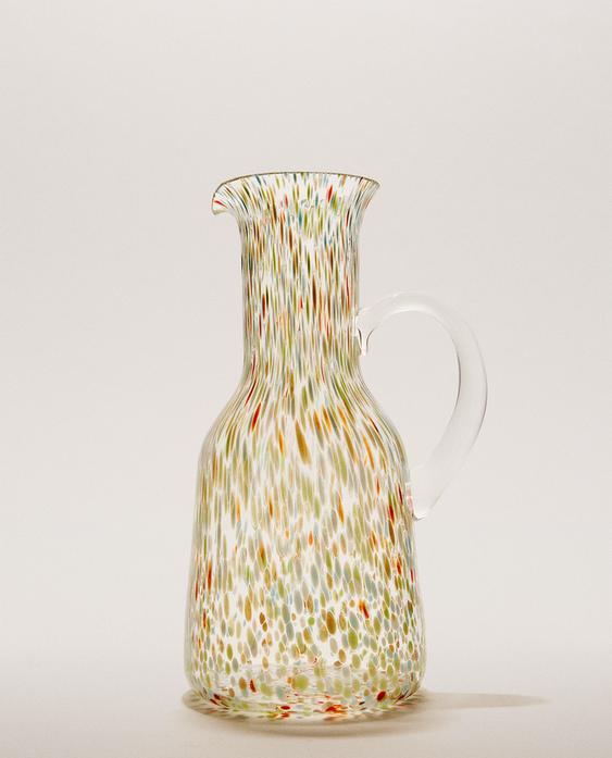 MULTICOLOURED GLASS JUG MULTICOLOURED GLASS JUG