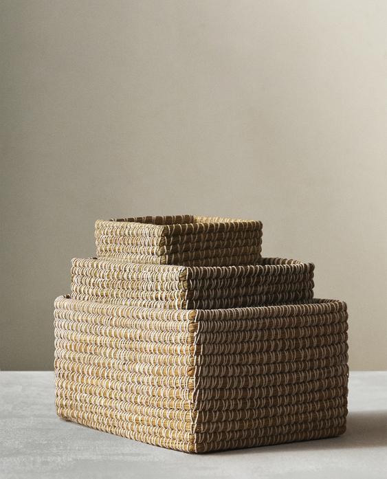 CONTRAST RECTANGULAR BASKET CONTRAST RECTANGULAR BASKET