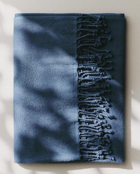 流苏棉质海滩毛巾