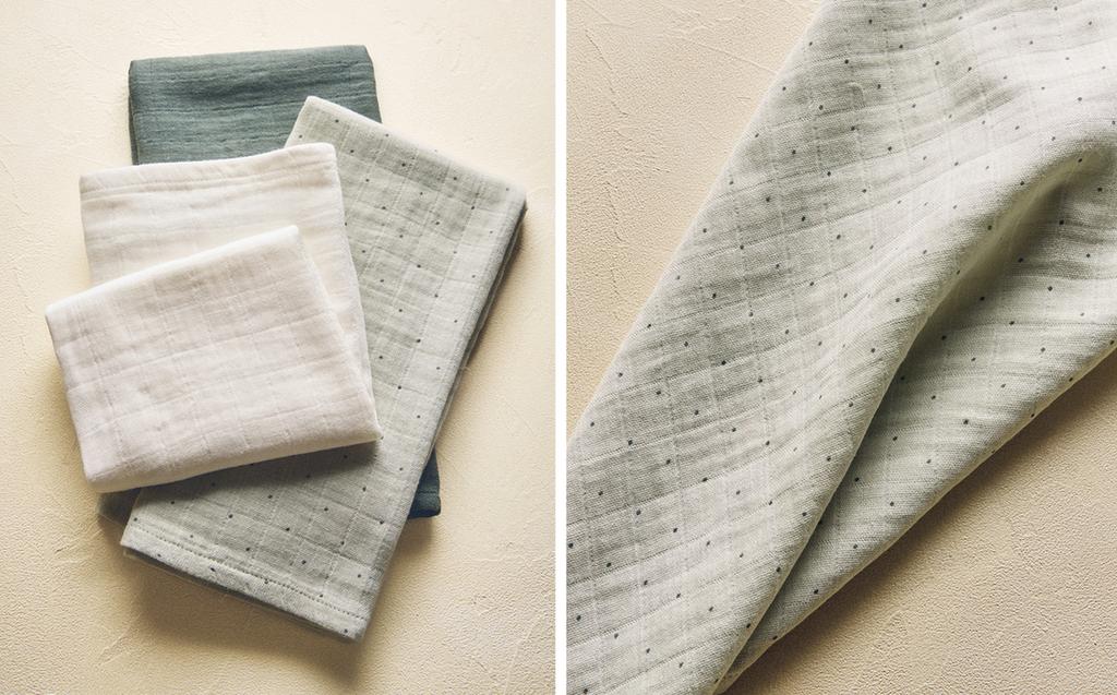 拼色婴儿包巾套装（3 件装）