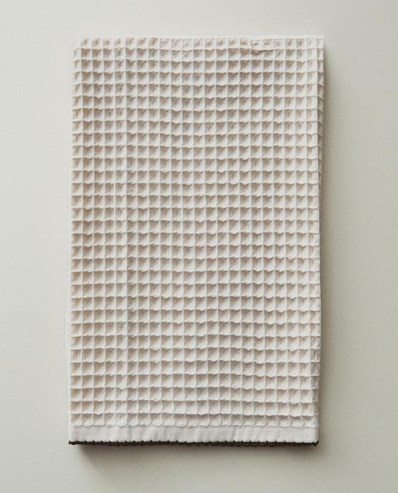 WAFFLE-KNIT TEA TOWEL