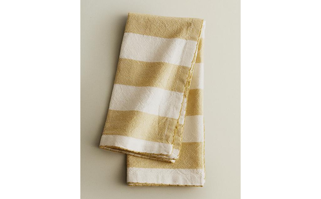 PACK OF DYED THREAD STRIPED NAPKINS (PACK OF 2)