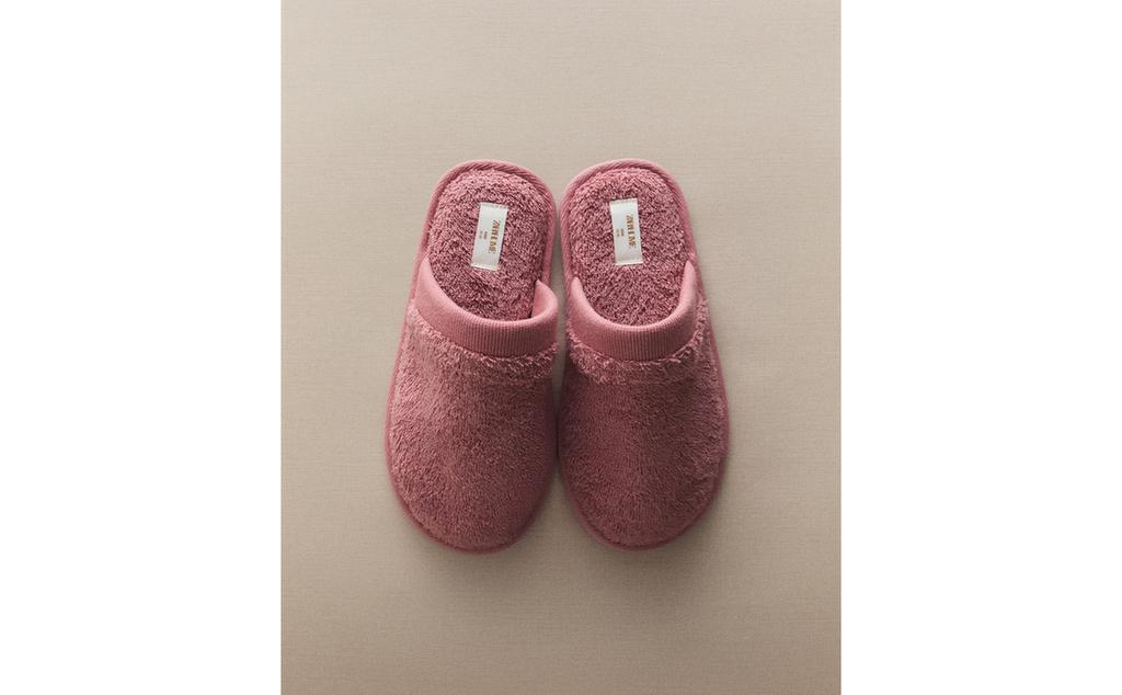 KIDS' TERRY BATHROOM MULE SLIPPERS