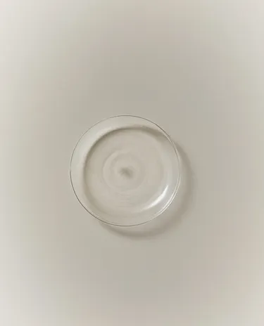 撞色边缘硼硅玻璃面包盘