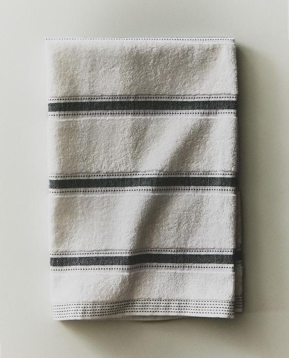 STRIPED COTTON TERRYCLOTH TEA TOWEL