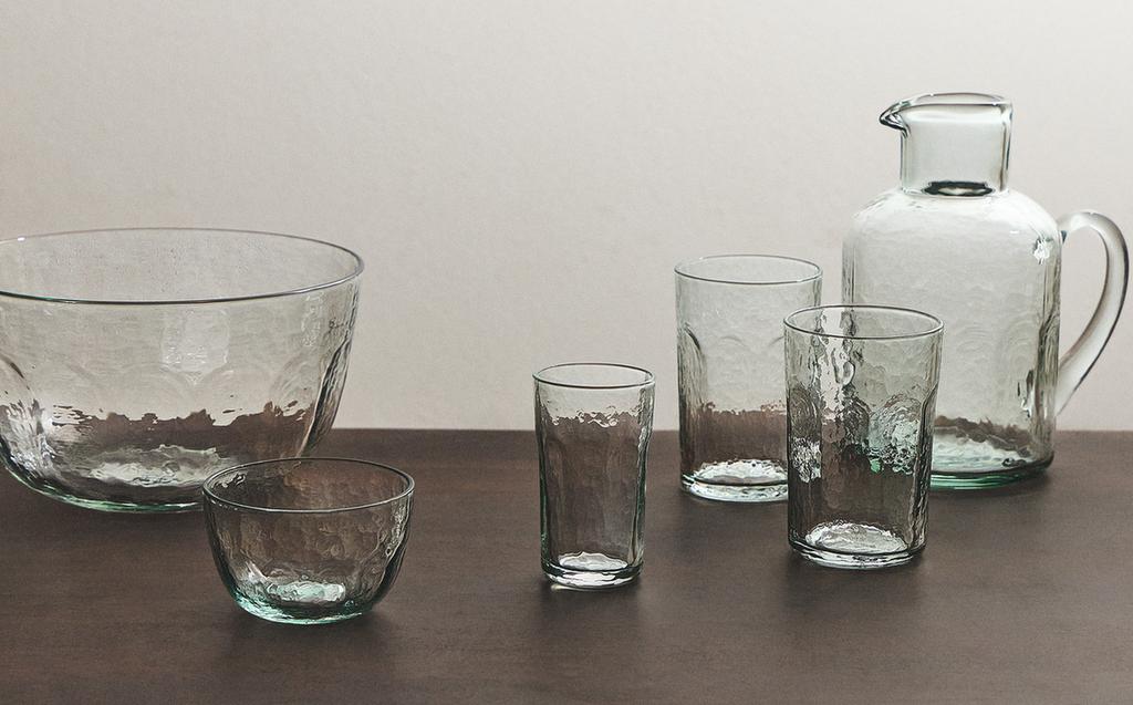 HAMMERED GLASS GLASSWARE