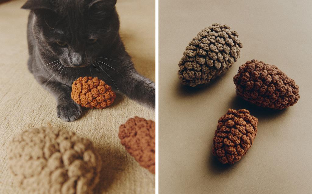 宠物菠萝钩编玩具套装（3件套）