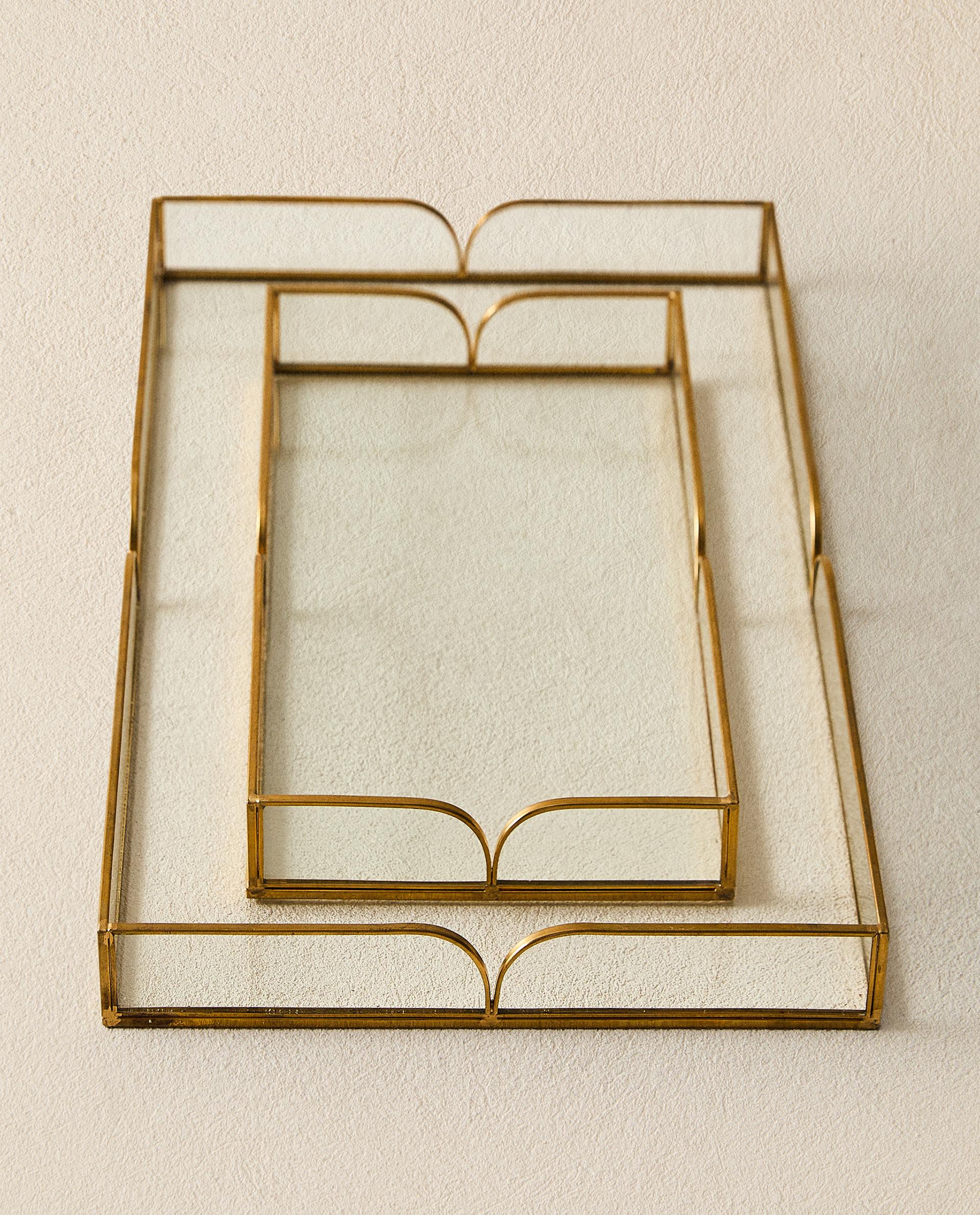 GLASS AND METAL TRAY GLASS AND METAL TRAY