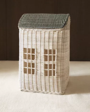 儿童藤编小屋收纳筐