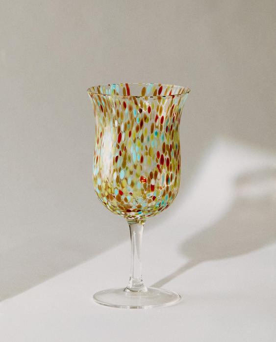 MULTICOLOURED WINE GLASS