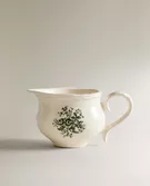 花卉图案陶制牛奶壶
